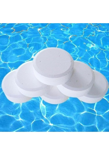 Symbee Yüzme Havuzu İçin 50 Adet Dezenfektan Klor Tabletleri - Alg Önleyici, Su Çerçevesi Artırıcı, Güneşe Dayanıklı Stabilizatörlü Beyaz