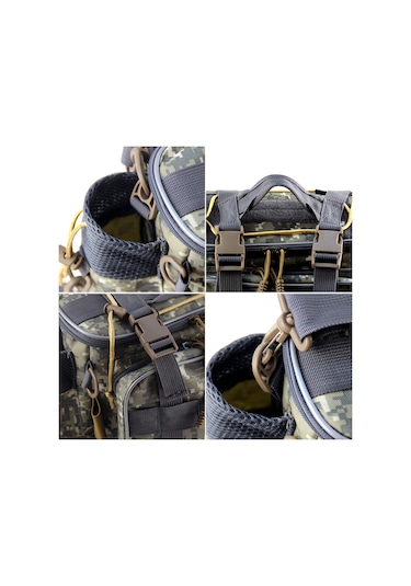 F88 Olta Takımı Çanta Olta Takımı Saklama Çantası Organizatör,siyah