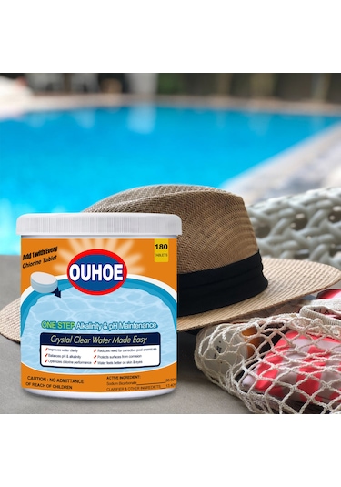 Monyee Ouhoe Havuz Temizleme Ve Koku Giderici Tabletleri - 180 Adet Kutu - Hızlı Lekesizleştirme, Alg Önleme, Su Berraklığı Sağlar