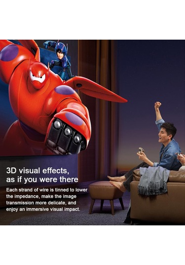 Awei Cl-212t Usb-c / Type-c - Hdmı 4k 30hz Hd Adaptör Kablosu, Uzunluk: 1.8m Siyah