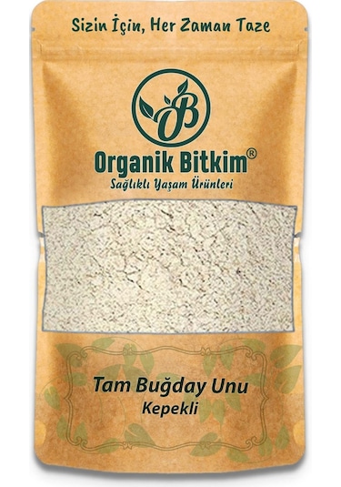 Organik Bitkim Tam Buğday Unu Kepekli 1400 G