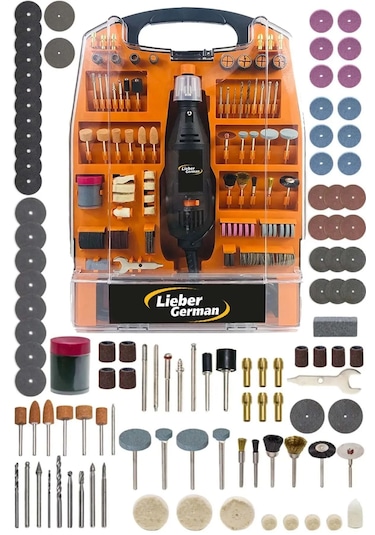 Lieber German 340 Parça 400 Watt Devir Ayarlı Ahşap Mermer Plasti