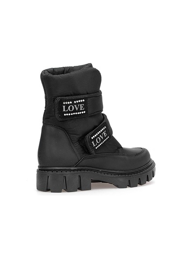 M.p 252-3561ft Filet Kız Çocuk Düz Bot Siyah Siyah