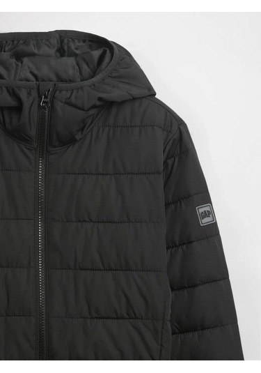 Gap V-frch Lw Logo Puffer Mont Siyah