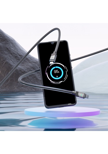 Lenyes Lc506 Type-c To Type-c Pd 100w Hızlı Şarj Özellikli Data Ve Şarj Kablosu 1m Siyah Siyah