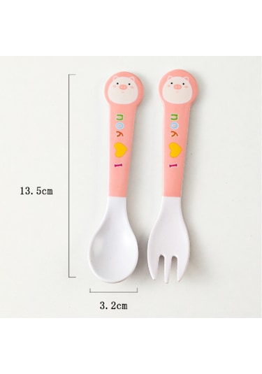 Moveevo Bebekler İçin Bambü Lifli Yeme Öğrenme Seti: Yumuşak Korkuluk Ve Çatal - Güvenli Ve Pratik Kendi Yemeyi Öğretir Çok Renkli