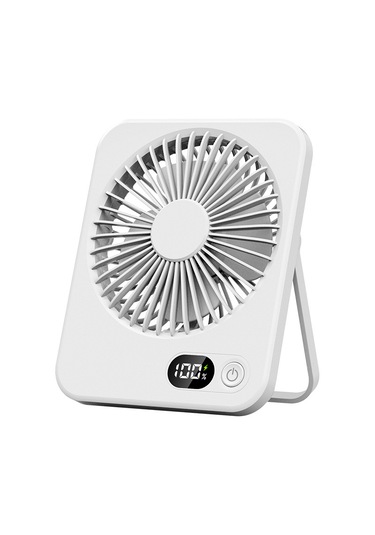 Kullanışlı, Şarj Edilebilir, Katlanabilir Masaüstü Fan-beyaz