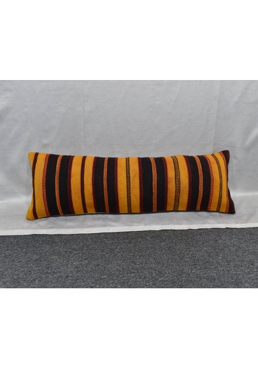 Zehra Abla Halı Yeni El Dokuma Dekoratif Lumbar Kilim Kırlent Yastık Kılıfı 6220