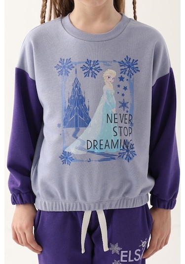 Frozen Açık İndigo Kız Çocuk Eşofman Takımı İndigo