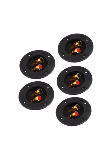 Reedark 5 Adet 3 İnç Dairesel Araç Hoparlör Kutusu Terminali, Abs Ve Çinko Alaşımlı, Push Tipi Bağlantı, Ev/araç/rv Uygun Cp-0968