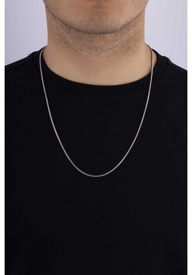 Gümüş Pazarım Silindir Model İtalyan Erkek Çelik Zincir Çok renkli