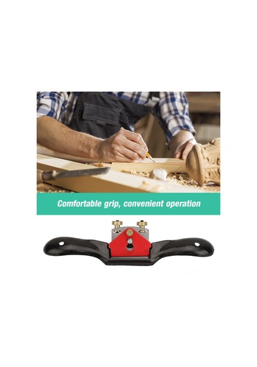 Youtek 10 İnç Çift Vida Ayarlı Demir Ahşap Frezi - Kavisli Yuvarlak Kesimler İçin Sert Çelik Kırmızı-siyah