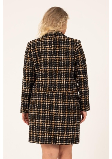 Astarlı Crop Tüvit Ceket-1741-siyah Siyah