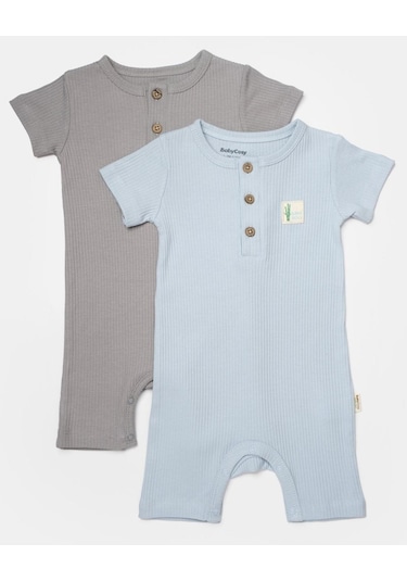 BabyCosy 2 Li Kısa Kollu Tulum Csyb9038 001