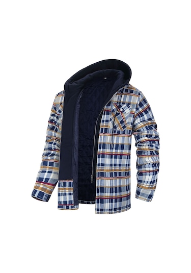 Her Renk Ve Her Beden Ekose Sahte İki Parçalı Avrupa Ve Amerikan Erkek Jiake Ceketi Siyah