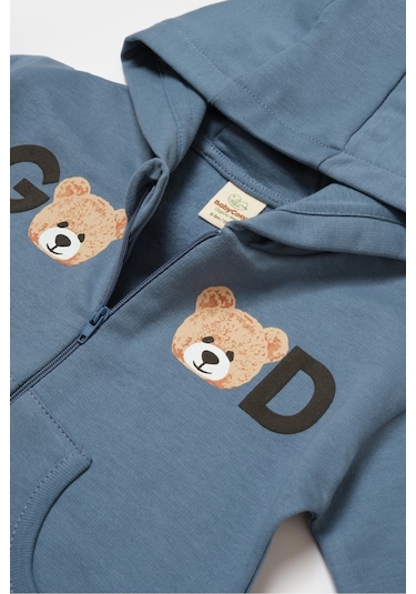 BabyCosy Organik Kapüşonlu Ceket & Pantolon Takımı 001