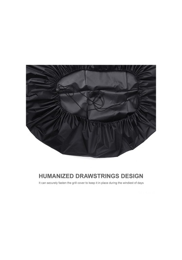 Jeehugo Koyu Siyah Dairesel Mangal Koruması, Oxford Kumaş, Su Ve Toz Proof, 112 Cm Çap, Ayarlanabilir İp İle Rüzgar Dayanıklı, Bahçe/çevreye Uygun Siyah