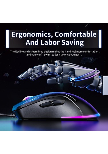 Onıkuma Cw917 Rgb 3600dpı Kablolu Fare Siyah Diğer