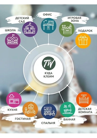 The-wall.ru Çocuk Odası İçin Büyük İç Dekorasyon Duvar Çıkartmaları 149827854 Açık Pembe