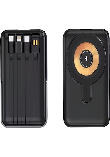Deanb PW-122 10000 mAh 15W Kablosuz & 22.5W Kablolu LCD Powerbank Siyah