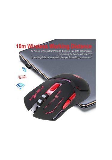 Novahub Hxsj X30 Kablosuz Şarjlı Mouse - 3 Dpı Ayarlı, Ergonomik, 10m Menzil, 1200mah Pil Optik, Kullanıcı Dostu Design Optik