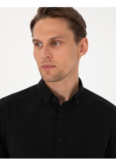 Pierre Cardin Erkek Siyah Gömlek Desenli 50306996-vr046 Siyah