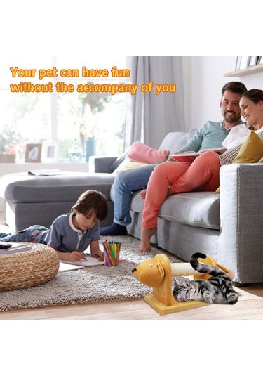 Mufunye Sisal Kaplı Dayanıklı Kedi Tırmalama Direği Yavru Kediler İçin Oyun Topu İle