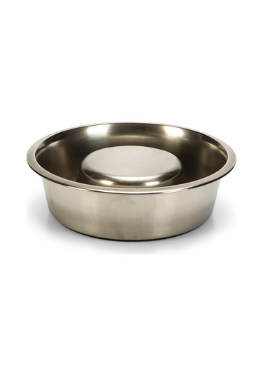 Beeztees Köpek Yavaş Besleme Mama Kabı, Paslanmaz Çelik, 25cm