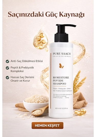 Pure Saach Professional Biorestore Peptide Shampoo 400 ML