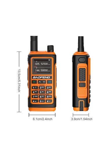 Jokmae Siyah Ab Tipi El Telsizi, Renkli Geniş Ekran, Tam Klavye, 5 Km İletişim, Gürültü Önleme, 1800mah Pil Dahil