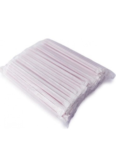 Lunaev Kağıtlı Pipet 5.2mmx19cm.100 Parça Açık Bej