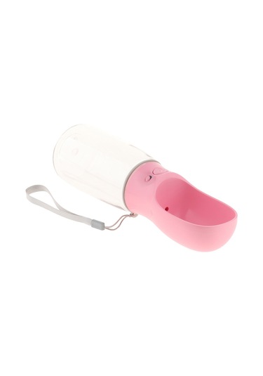 Suntek Açık Yürüyüş Için 550ml Köpek Seyahat Su İçme Şişesi Pembe