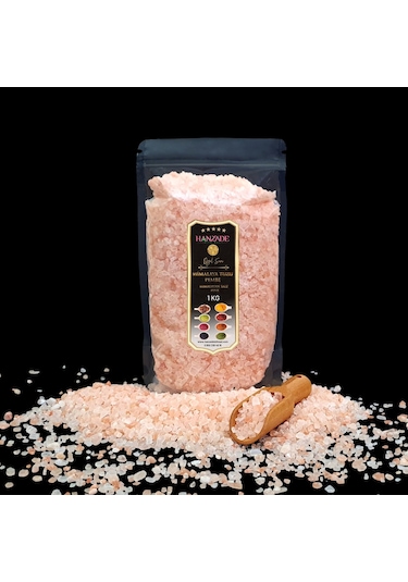 Hanzade Bitkisel Pembe Himalaya Tuzu Granül Tane 1 KG