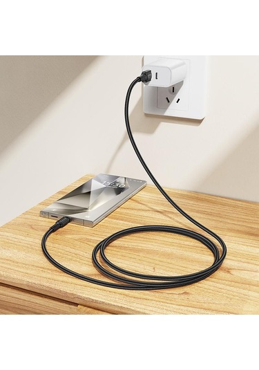 Borofone Bx116 1m 3a Usb Tip-c Belirli Şarj Veri Kablosu Beyaz