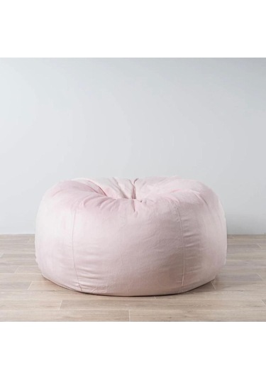 Good Night 12 Renk Gök Kuşağı Puf Armut Koltuk 100x100x50cm Pudra