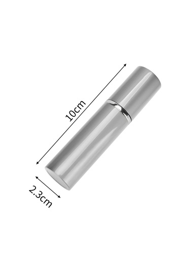 Mufunye 10 Ml Parfüm Şişesi, Parlak Eloksallı Alüminyum, 5 Adet Gümüş