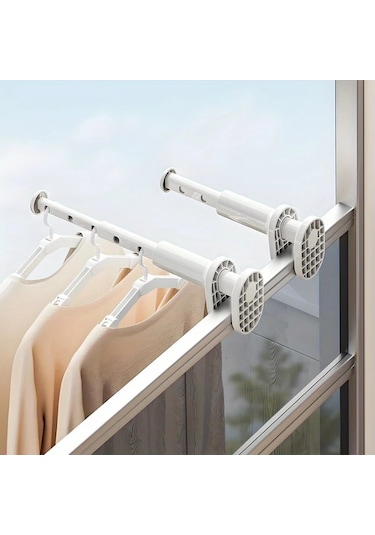 Chuangyinshop 1 Adet Katlanır Portatif Çamaşır Kurutma Askısı Beyaz beyaz