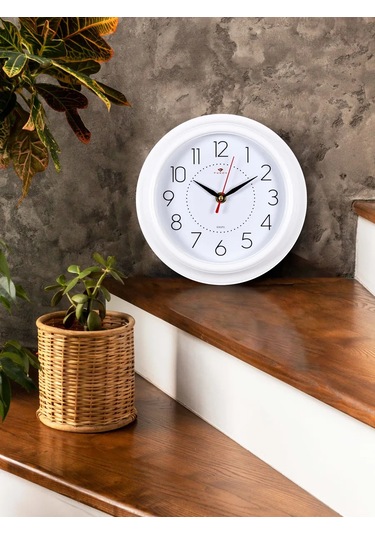 Rubın Beyaz İç Mekan Sessiz Duvar Saati 159641767 Beyaz