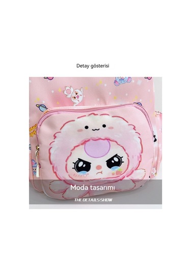 Sevimli Karikatürlü Sırt Çantası, Anaokullu İçin Hafif Ve Büyük Kapasiteli Blue