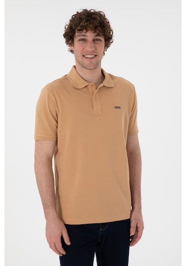 U.S. Polo Assn. Erkek Regular Fit Polo Yaka Camel Basic Tişört 50306007-VR015 U.S. Polo Assn. Erkek Regular Fit Polo Yaka Camel Basic Tişört 50306007-VR015
