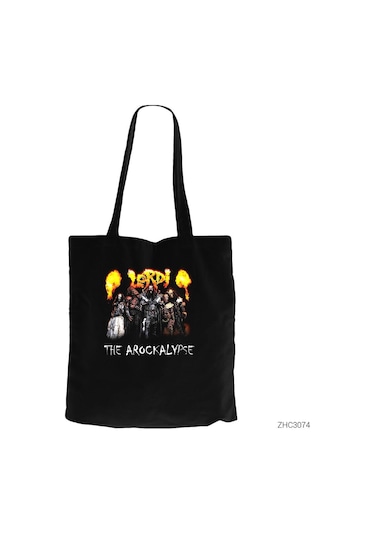 Lordi The Arockalypse Hard Rock Hallelujah Siyah Kanvas Bez Çanta
