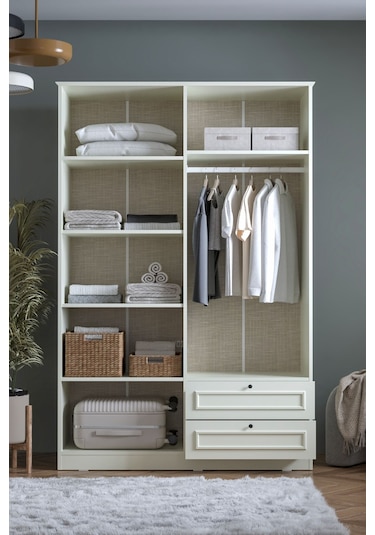 Sarmobi Mira 4 Kapaklı 2 Çekmeceli Dolap 54mra600108ayay Bej