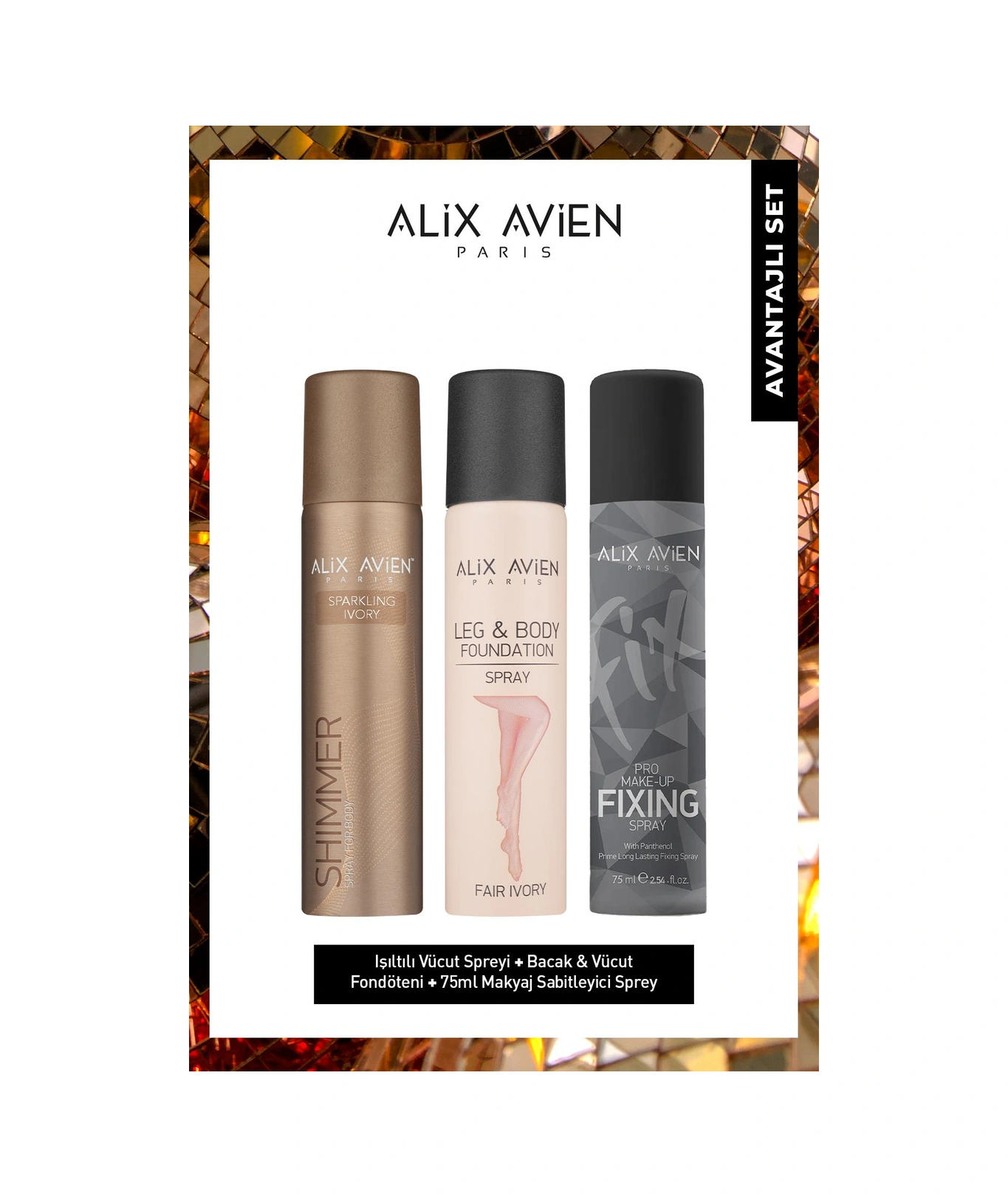 Alix Avien Uzun Süre Kalıcı Suya Dayanıklı Yüksek Kapatıcı Ve Sabitleyici Etkili Vücut Makyaj Seti 01