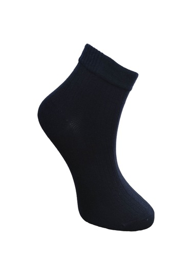 Erkek Dikişsiz 12 Çift Derby Desen Penye Orta Konç Çorap Krem