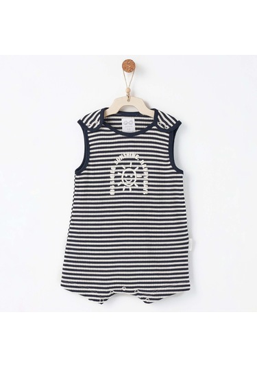 Andywawa Bebek Tulum Romper Bamboo Strıped Anw-ac26670 Lacivert