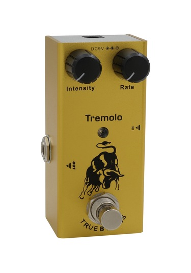 Yaozixa Tremolo Tipi Sarı Gitar Efekti - Irın Ef-09 Klasik Titreşim Fonksiyonu Metal Kutu