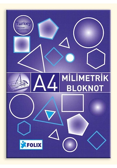 MİLİMETRİK Bloknot A4 MAVİ 30 Yaprak
