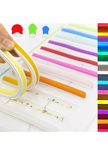 Zigzag Led Şerit Bant İkinci Nesil Neon Uygun Saf Beyaz 10 Metre Aydınlatma Işık Elastik Dayanıklı Bükülebilir Beyaz