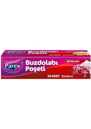 Parex Büyük Boy Buzdolabı Poşeti 20'li 30 x 45 CM