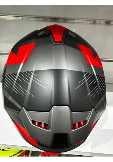 Sway Sw-865 St  Motosiklet Kaskı Gri Kırmızı